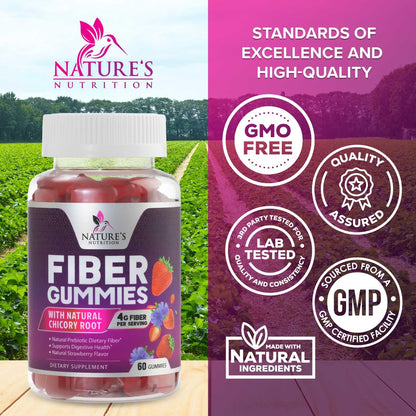 Fiber Gummies for Adults 4g – Prebiotic Plant-Based Fiber Gummy