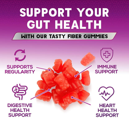 Fiber Gummies for Adults 4g – Prebiotic Plant-Based Fiber Gummy