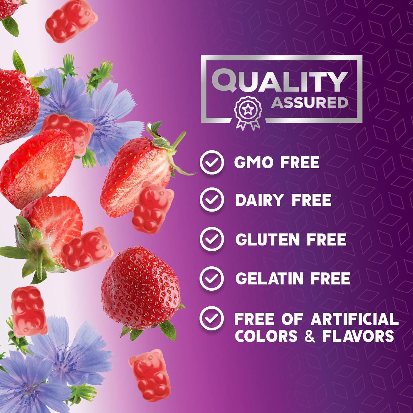 Fiber Gummies for Adults 4g – Prebiotic Plant-Based Fiber Gummy