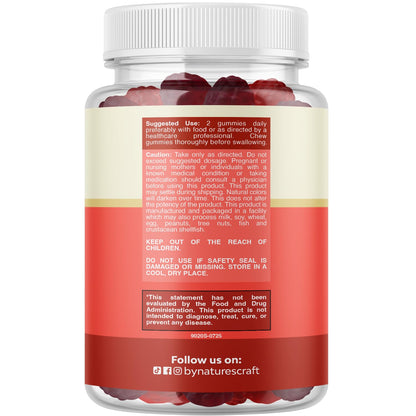 Fiber Gummies for Adults - Chicory Root Prebiotic Fiber | Sugar Free, Vegan, 120 Count