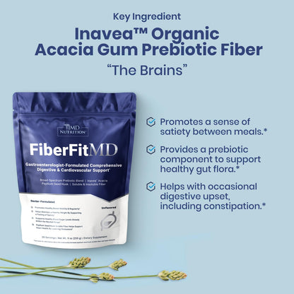 FiberFitMD High Fiber Powder for Digestive & Cardiovascular Support | 1MD Nutrition