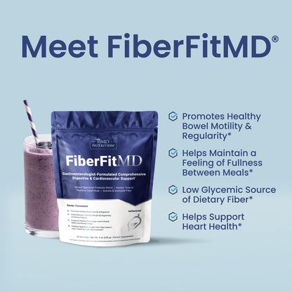 FiberFitMD High Fiber Powder for Digestive & Cardiovascular Support | 1MD Nutrition