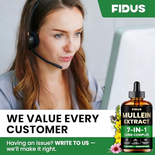 Fidus Mullein Drops – 7-Herb Lung Detox for Lungs & Lymphatics (4 oz)