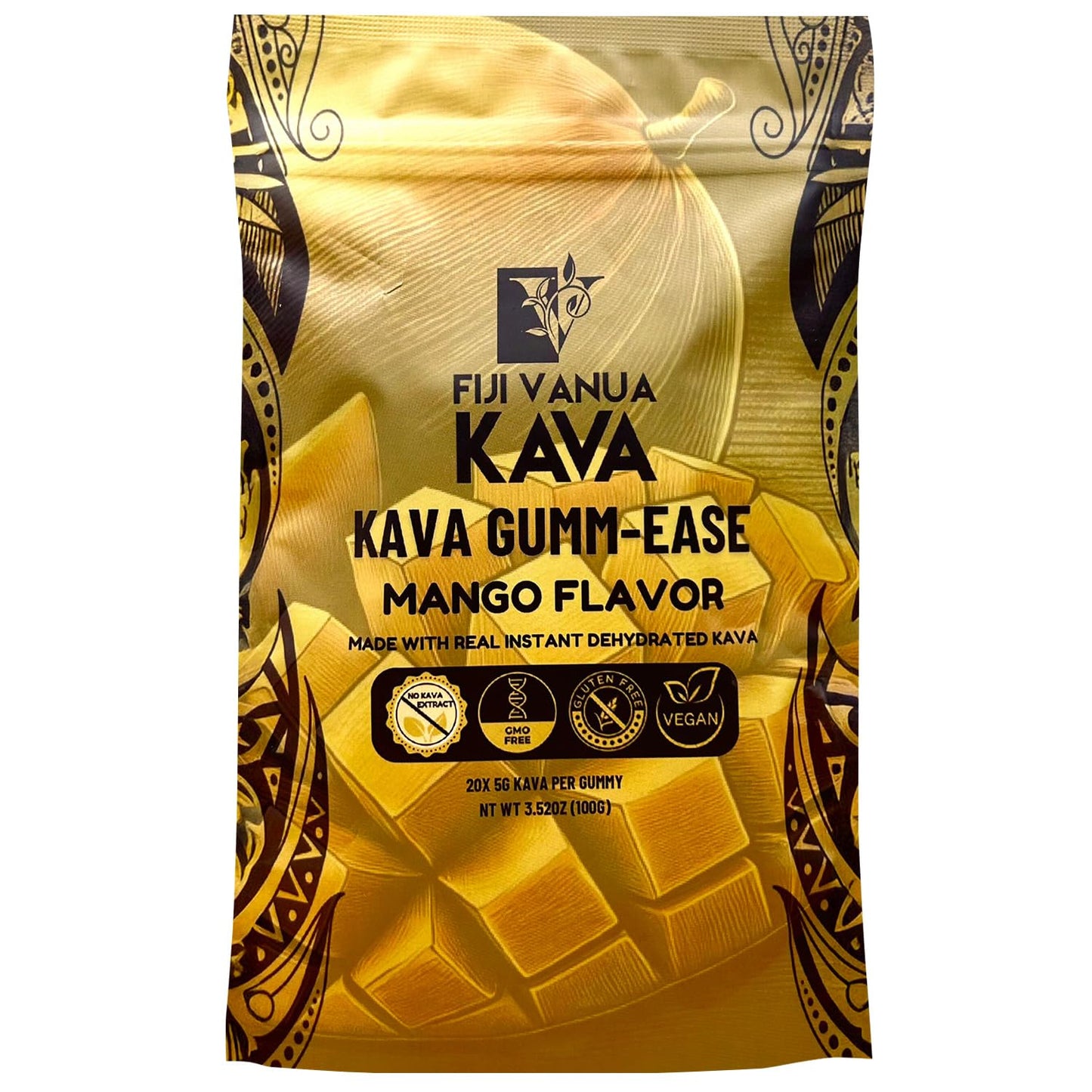Fiji Vanua Kava GUMM-Ease Mango Gummies - 20 ct, 3.52 oz
