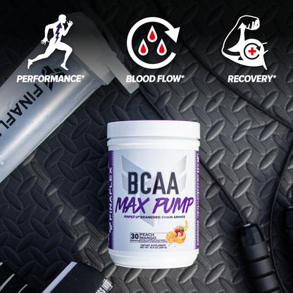 FINAFLEX BCAA MAX PUMP Peach Mango 10.4 oz - 30 Servings | 2:1:1 BCAAs + Betaine Anhydrous