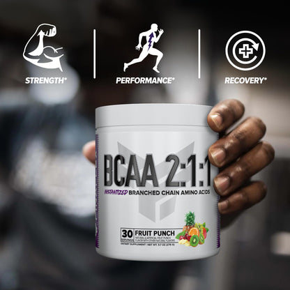 FINAFLEX Pure BCAA 2:1:1 Fruit Punch – 9.7 oz, 30 Servings | Strength, Recovery & Performance