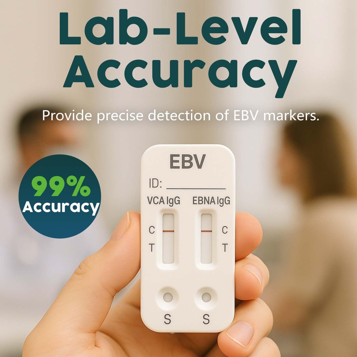 Epstein Barr EBV At-Home Test Kit – IgG VCA & EBNA | 15-Minute Result