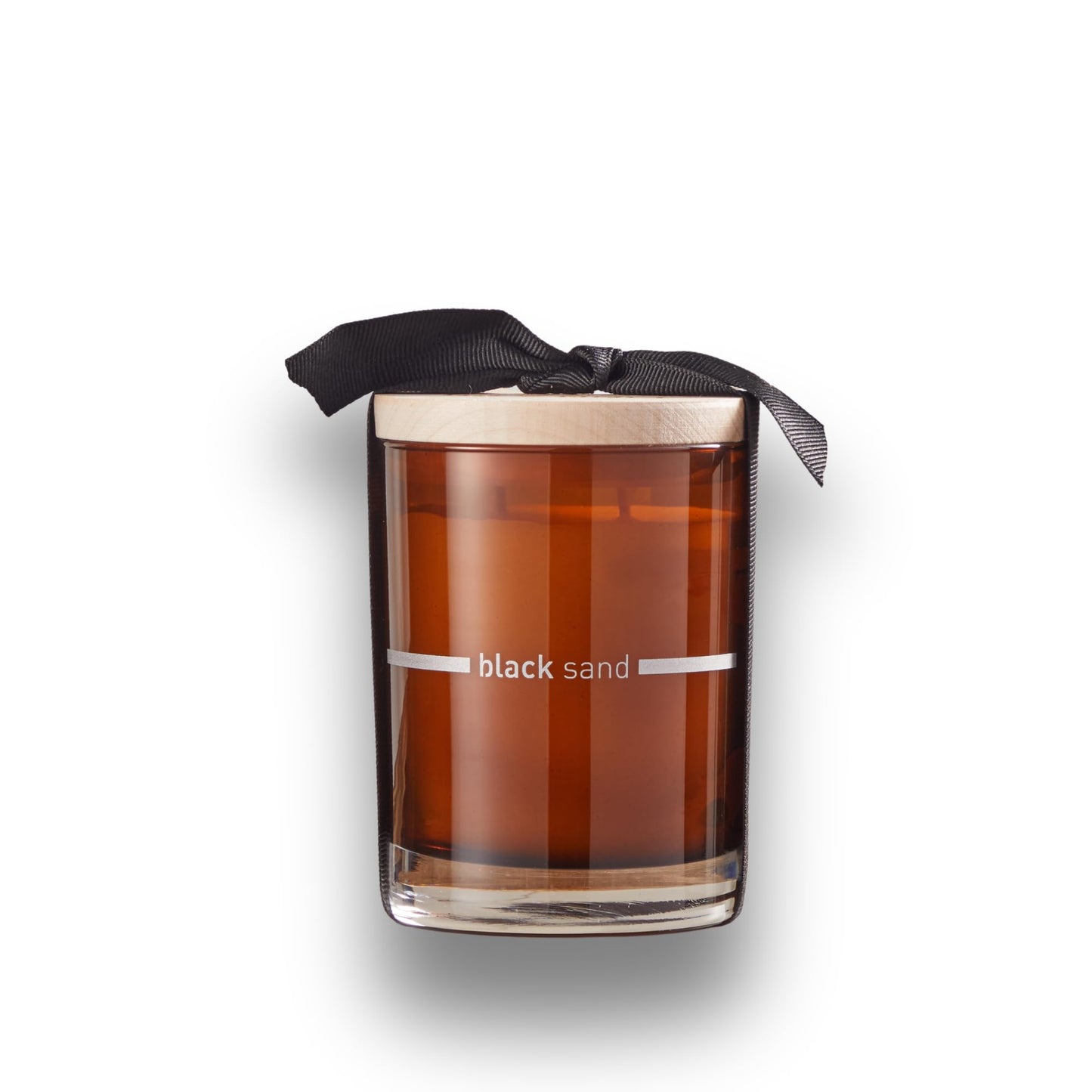 FINN & CO. Black Sand Candle – 9.5 oz Soy Wax, Amber Jar, Beach-Inspired Scent