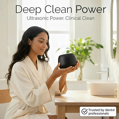 Fiona James 48kHz Ultrasonic Retainer Cleaner with UV - Black