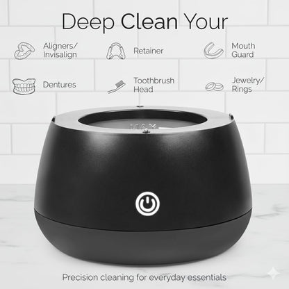Fiona James 48kHz Ultrasonic Retainer Cleaner with UV - Black