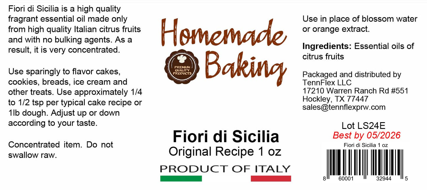 Premium Authentic Fiori di Sicilia Essential Oil - 1 oz | Product of Italy
