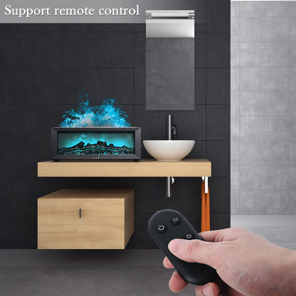 Fireplace Aroma Diffuser with Remote – 7-Color LED Flame, Essential Oil Diffuser, 1/3/5h Timers