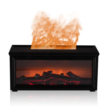 280ML Fireplace Diffuser with 7 Colorful Lights, Essential Oils, Timer & Remote