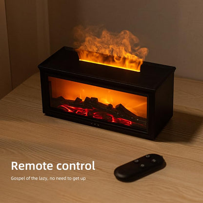 280ML Fireplace Diffuser with 7 Colorful Lights, Essential Oils, Timer & Remote