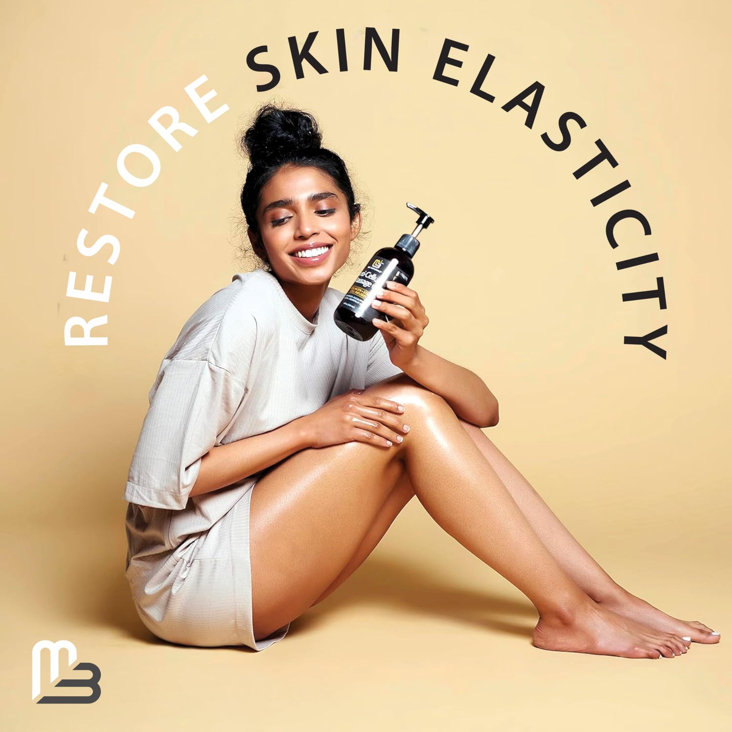 Firming Body Massage Oil with Collagen & Stem Cell – 16 Fl Oz – Smooths Cellulite & Improves Skin Texture