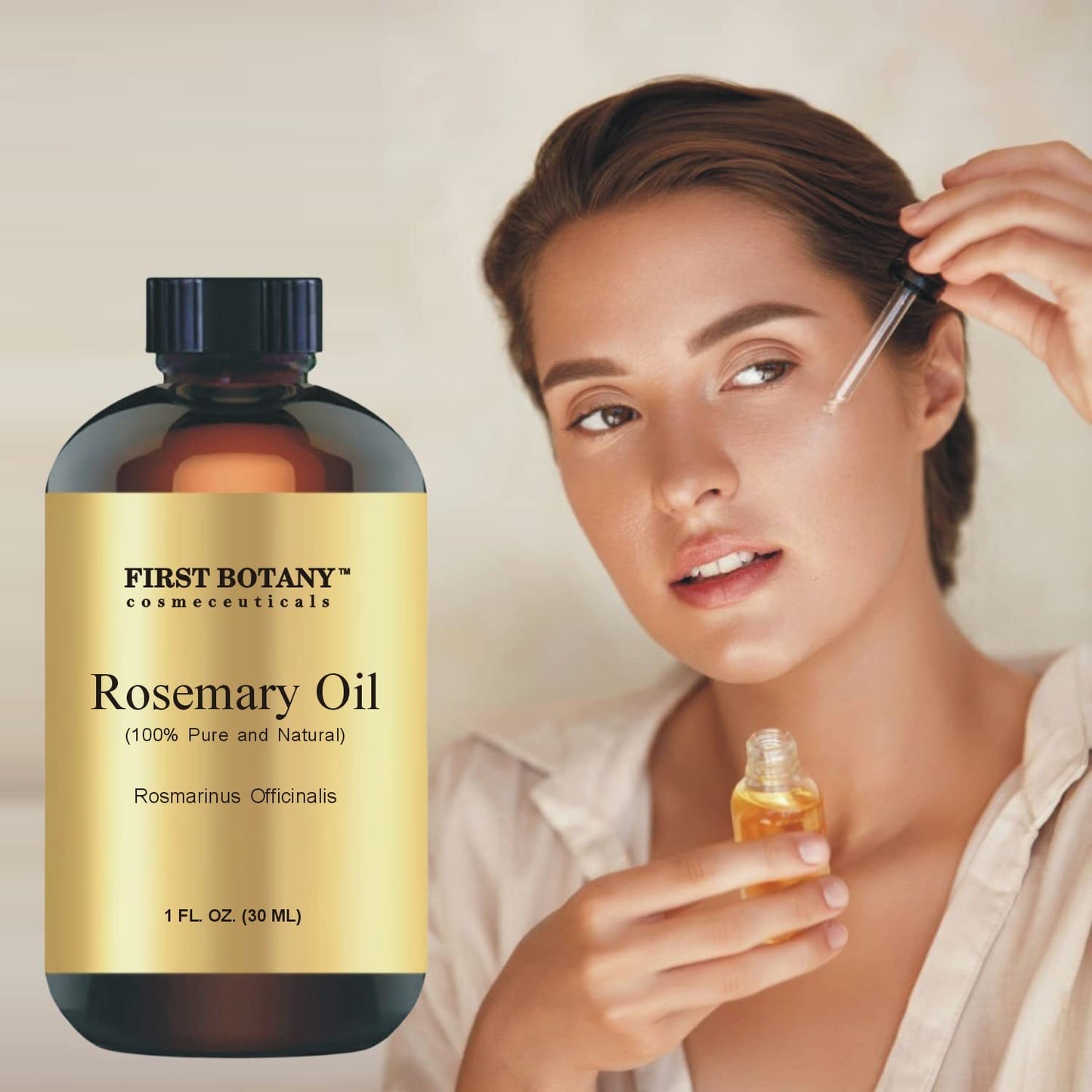 First Botany 100% Pure Rosemary Essential Oil – 1 fl oz for Aromatherapy, Massage & Household Use