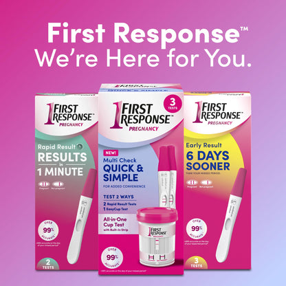 First Response Multi Check Quick & Simple Pregnancy Test Kit – 1 EasyCup & 2 Rapid Result Tests