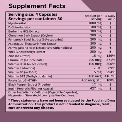 FIRSTORGANIC OvaHarmony Balance+ | 2960mg - 17-in-1 | Herbal PCOD/PCOS & Menstural Cycle Support | Feminine Everyday Wellness Formula | Third-Party Tested, Vegan, Non-GMO, Gluten Free | 120 Capsules