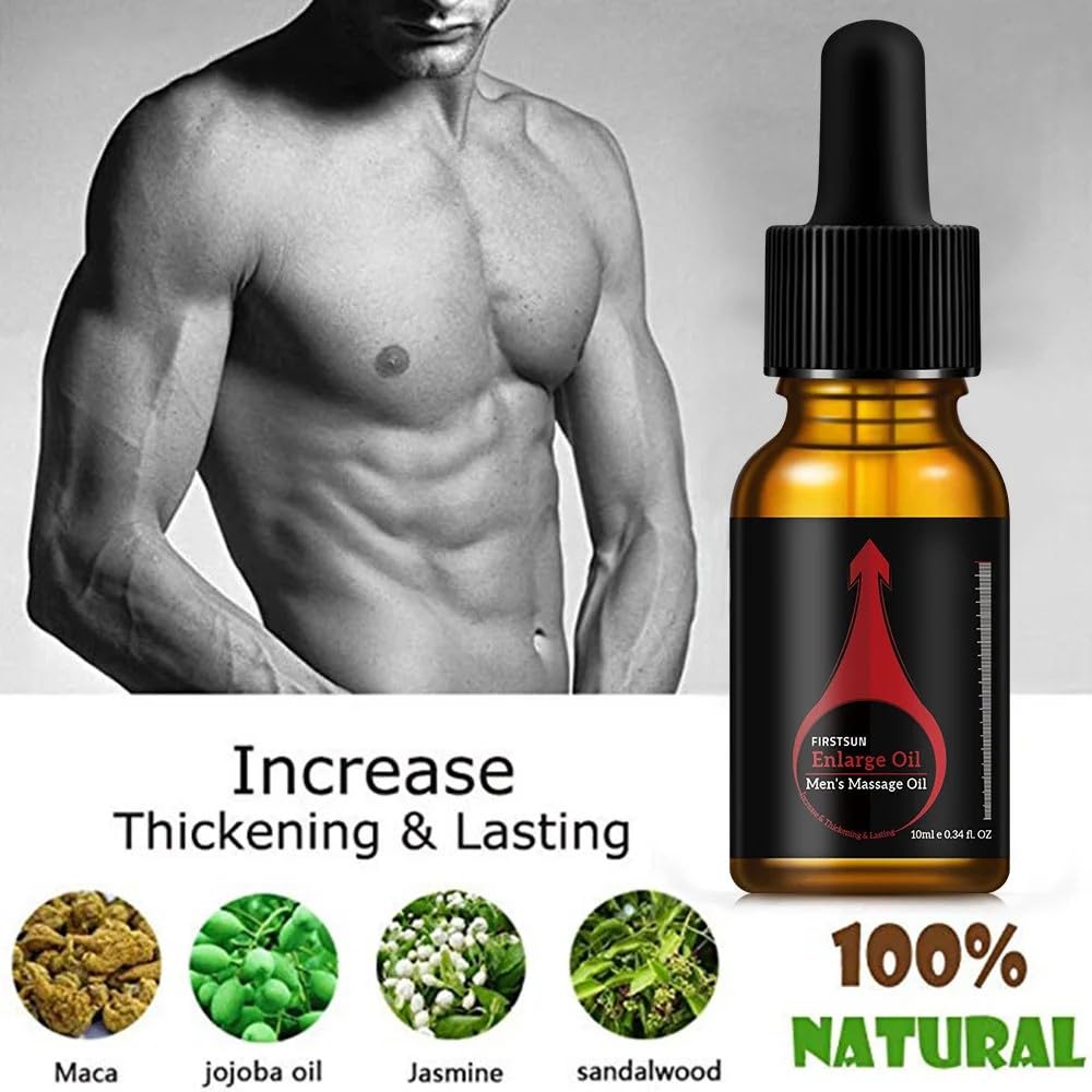 FirstSun Enlarge & Thickening Massage Oil for Men – Sexual Health & Performance (1 Pack)