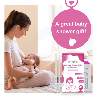 FIRSTVIEW Breastmilk Alcohol Test Strips – Detect Alcohol in 2 Minutes, 0.02% Sensitivity, 40 Strips
