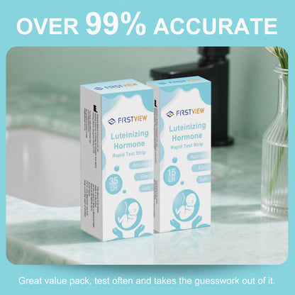 FIRSTVIEW Ovulation Test Strips - 15 Strips, Results Within 5 Minutes, Clear Display, Easy to use