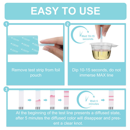 FIRSTVIEW Ovulation Test Strips - 15 Strips, Results Within 5 Minutes, Clear Display, Easy to use
