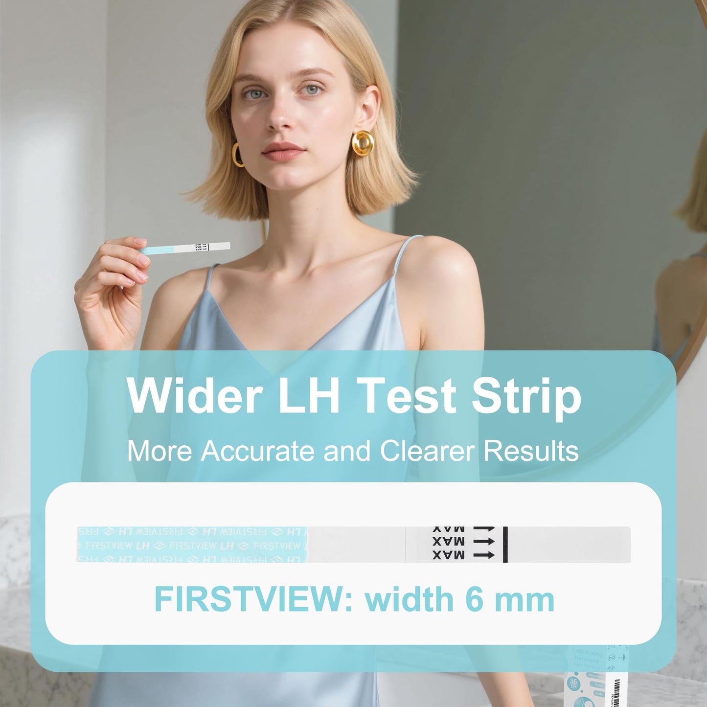 FIRSTVIEW Ovulation Test Strips - 15 Strips, Results Within 5 Minutes, Clear Display, Easy to use