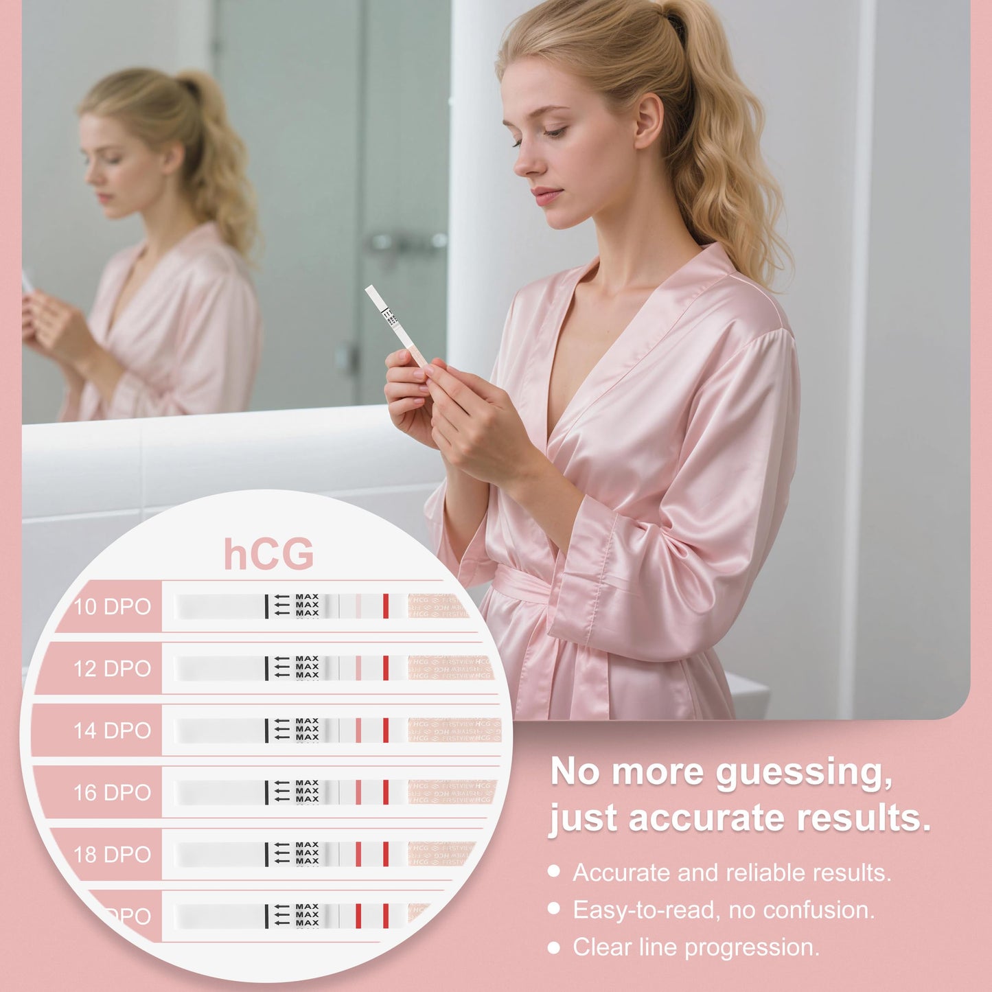 FIRSTVIEW Pregnancy Test Kit – 15 Strips, 5-Minute Results, Discreet Home Use