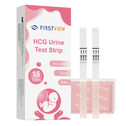 FIRSTVIEW Pregnancy Test Kit – 15 Strips, 5-Minute Results, Discreet Home Use