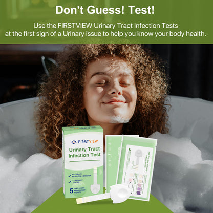 FIRSTVIEW UTI Test Strips – Leukocytes & Nitrites, 2-Minute Results (5 Pcs)