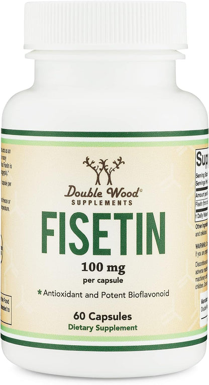 Fisetin Supplement 100mg – 60 Count | Senolytic Polyphenols | Double Wood