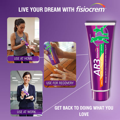 Fisiocrem AR3 - Arnica Massage Cream for Joints | Knees, Hands, Elbows - 100 ml