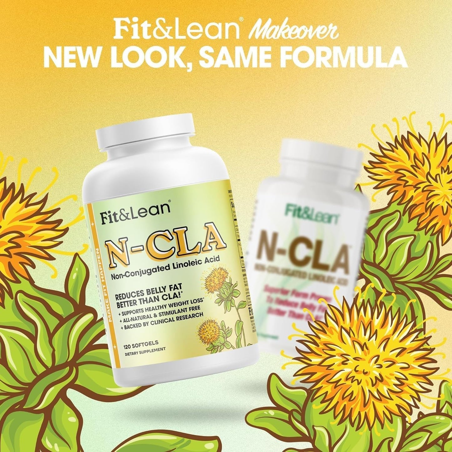 Fit & Lean N-CLA – Non-Conjugated Linoleic Acid, Belly Fat Reduction, 120 Servings