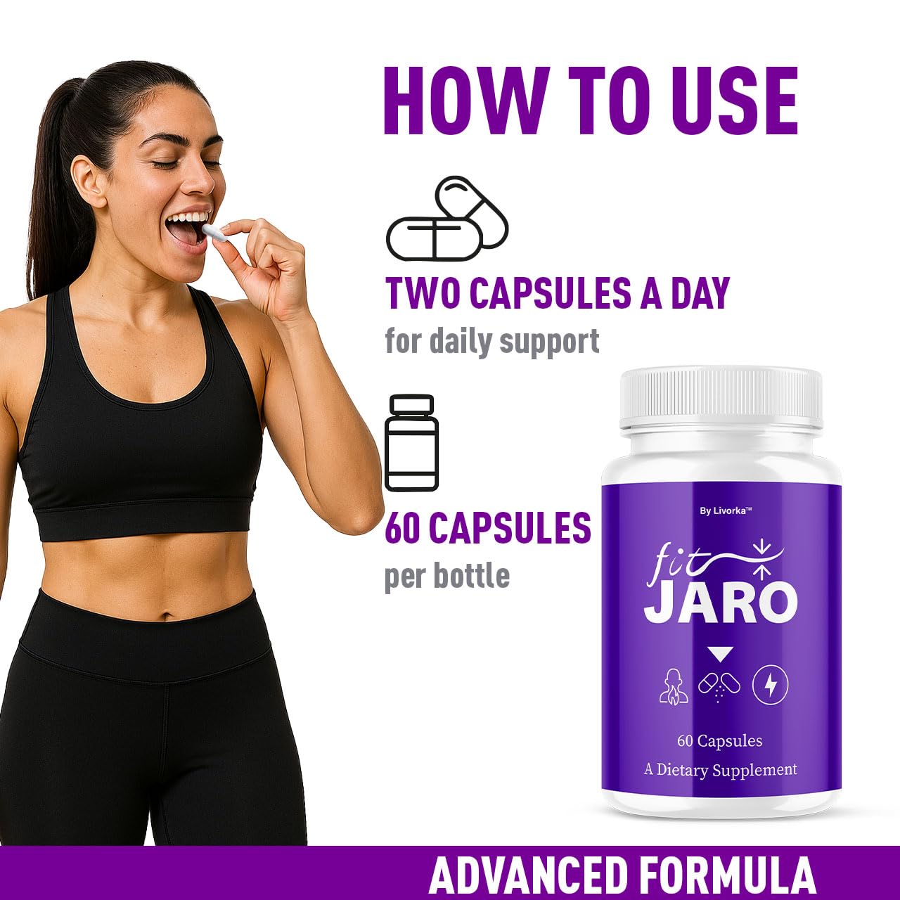 (2 Pack) FitJaro Advanced Formula – Maximum Strength Capsules & Pills, Premium All-Natural, 120 Capsules