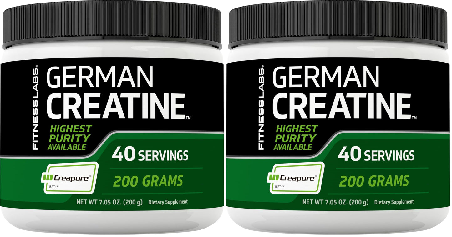 Fitness Labs German Creatine Powder – Creapure Monohydrate, 7.05 oz, Pack of 2