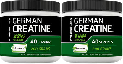 Fitness Labs German Creatine Powder – Creapure Monohydrate, 7.05 oz, Pack of 2