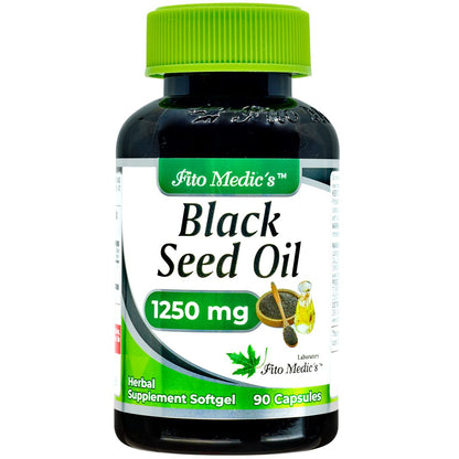 Fito Medic Black Seed Oil 1250 mg Softgels – Organic Cold Pressed, Ultra High Absorption