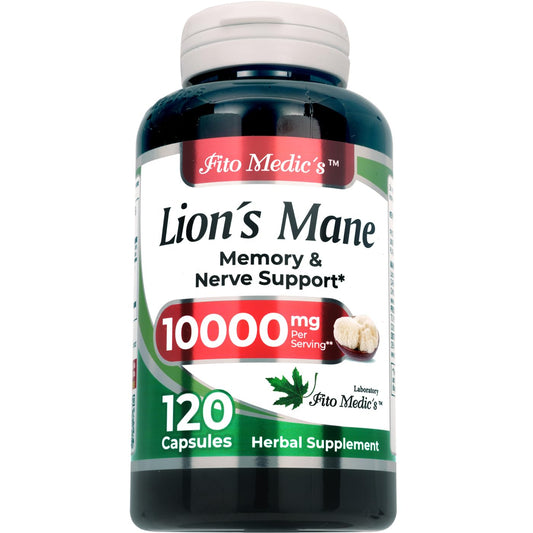 FITO MEDIC'S Lab Lions Mane Supplement - 120 Capsules | Ultra High Absorption BritishVita | Premium UK Vitamins & Wellness Supplements