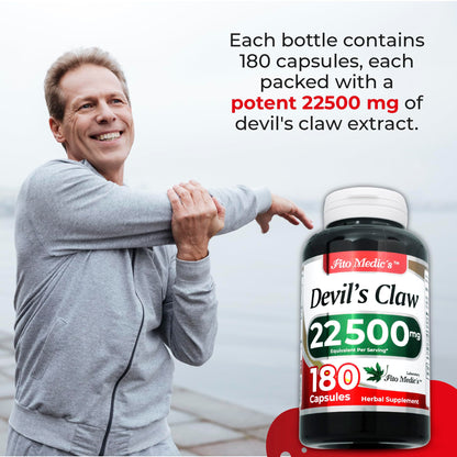 FITO MEDIC'S Lab Devils Claw 180 Capsules – Harpagophytum Procumbens | Ultra High Absorption