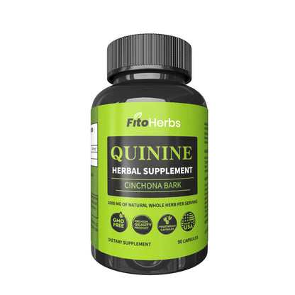 FitoHerbs Quinine Herbal Supplement - Cinchona Bark 1000mg Veg Capsules (90) | Leg Cramps, Immune & Digestive Support