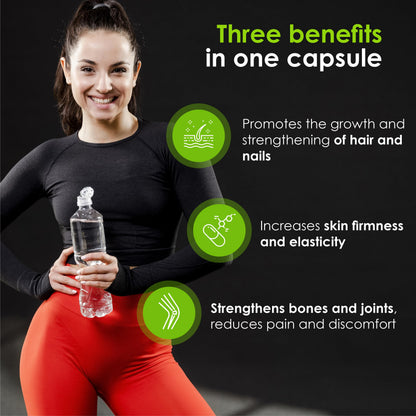 FitoHerbs Vegan Bovine Collagen Capsules – 2000 mg per Serving, Grass-Fed & Non-GMO, 120 Capsules