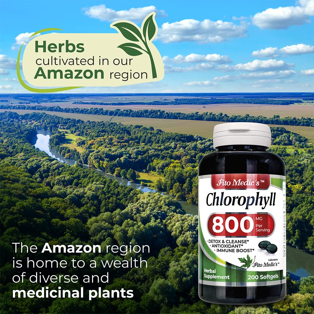 FITO MEDIC'S Lab Chlorophyll 800 mg per Serving - 200 Softgels (Pack of 2)