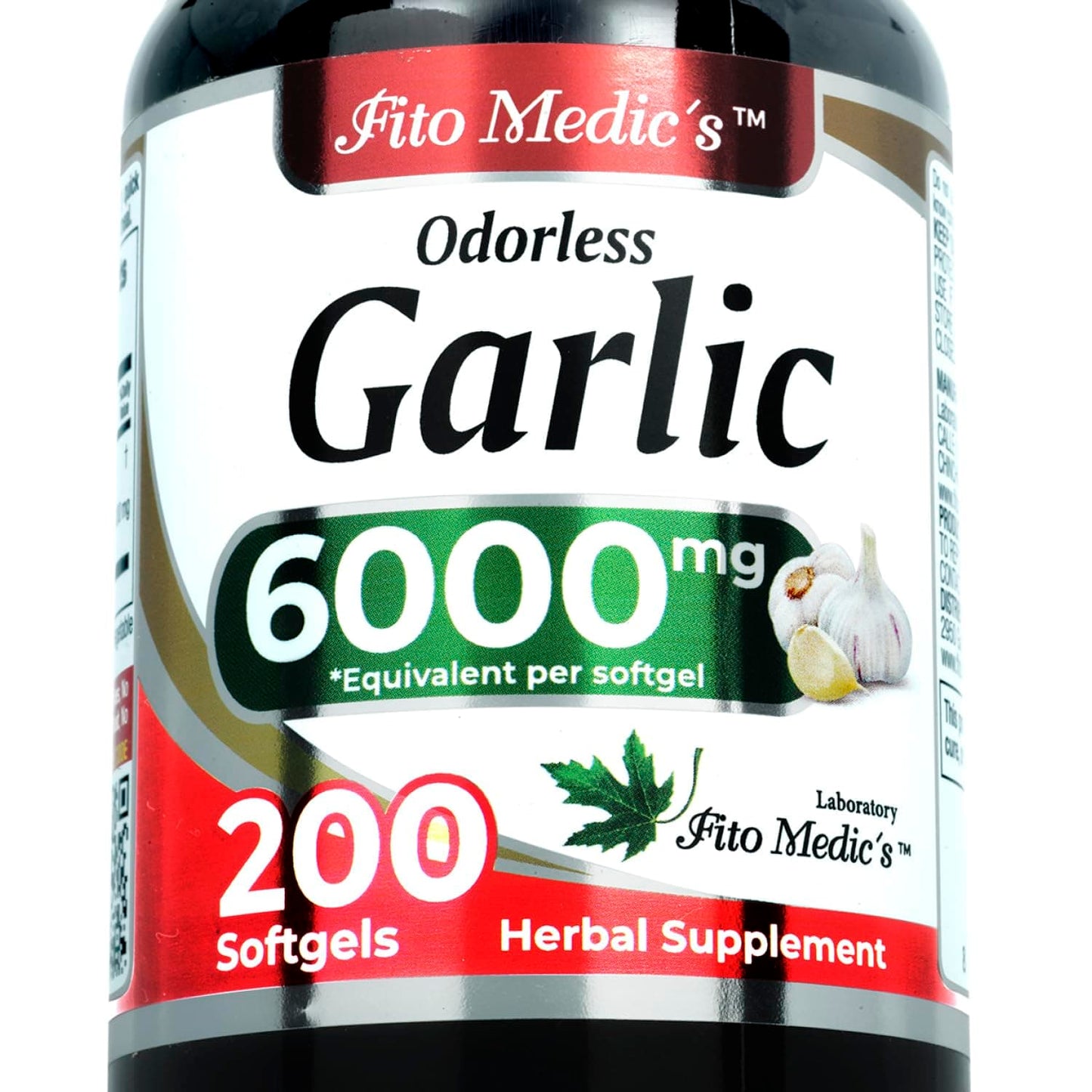 FITO MEDIC'S Lab | Garlic Supplements | Garlic Pills | Odorless Garlic | 200 Softgels