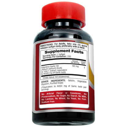 FITO MEDIC'S Lab | Garlic Supplements | Garlic Pills | Odorless Garlic | 200 Softgels