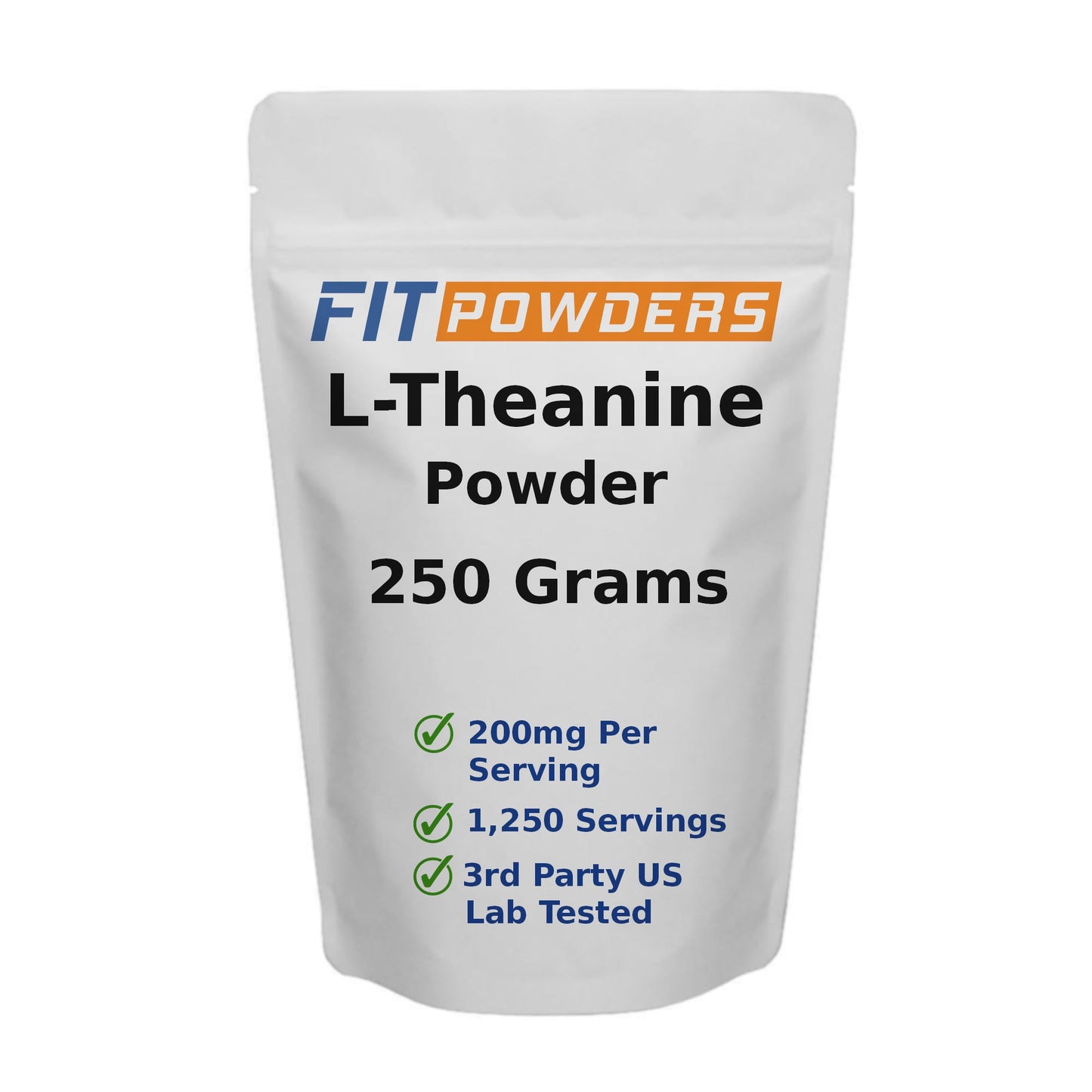 FitPowders L-Theanine Powder – 250g, 100% Pure L-Theanine, Non-GMO, Vegan, Gluten Free | Scoop Included