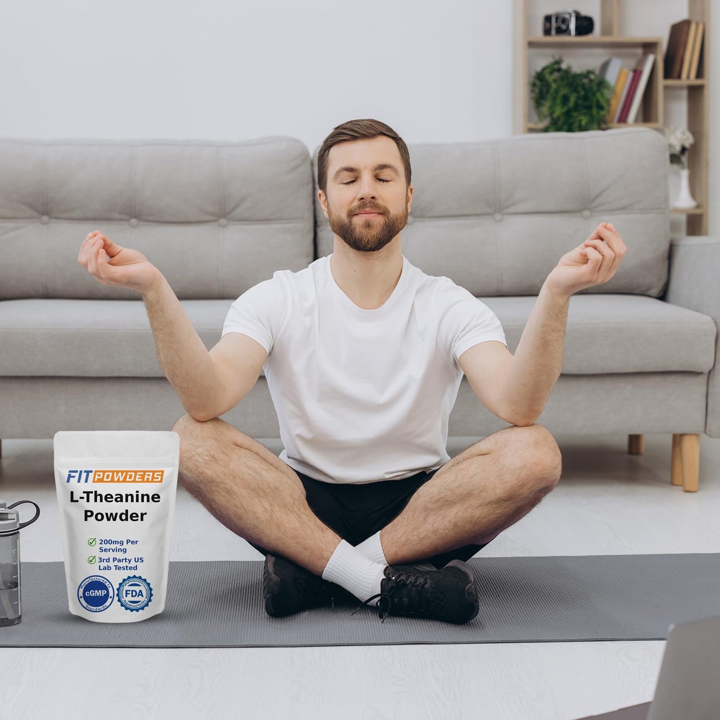 FitPowders L-Theanine Powder – 100g, Pure, Non-GMO, Vegan