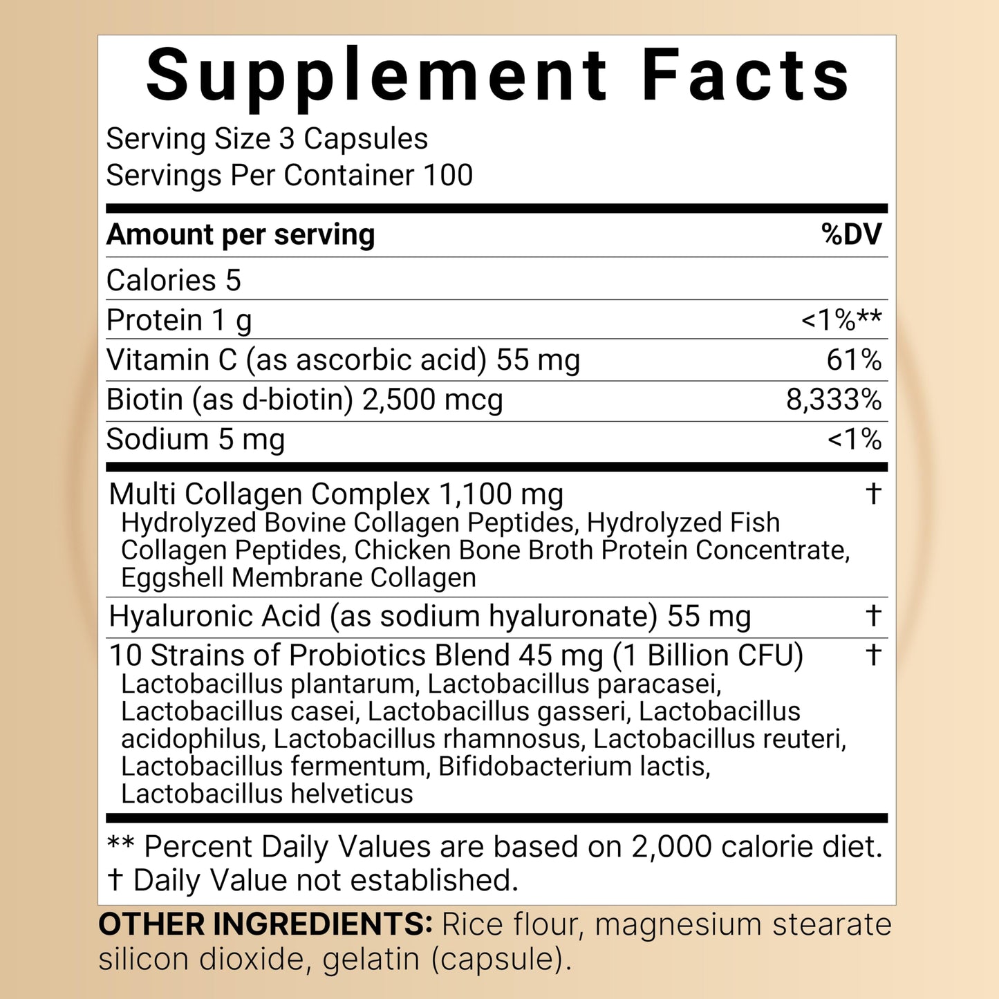 NatureBell Multi Collagen Complex – 300 Capsules, 5 Types + Hyaluronic Acid
