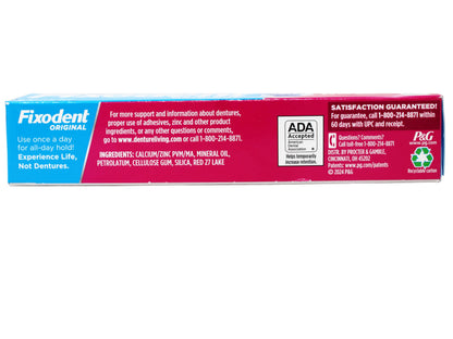 Fixodent Complete Soothing Mint Denture Adhesive Cream – 4 Count (2.4 oz Each) | Strong Hold