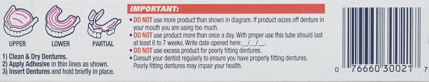 Fixodent Control Adhesive Size 2z - Strong Denture Adhesive