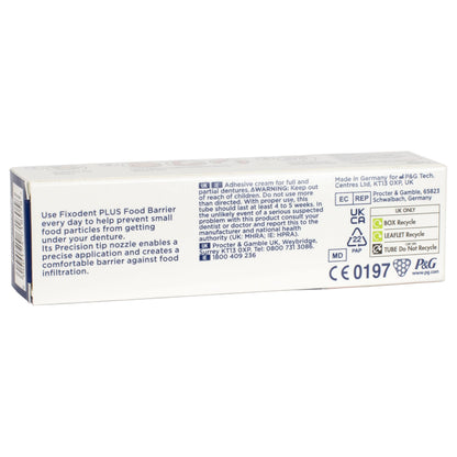 Fixodent Denture Adhesive Cream - Food Seal | Waterproof, Hypoallergenic